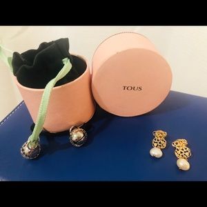 TOUS 🐻 Gold Vermeil Pearl Earrings